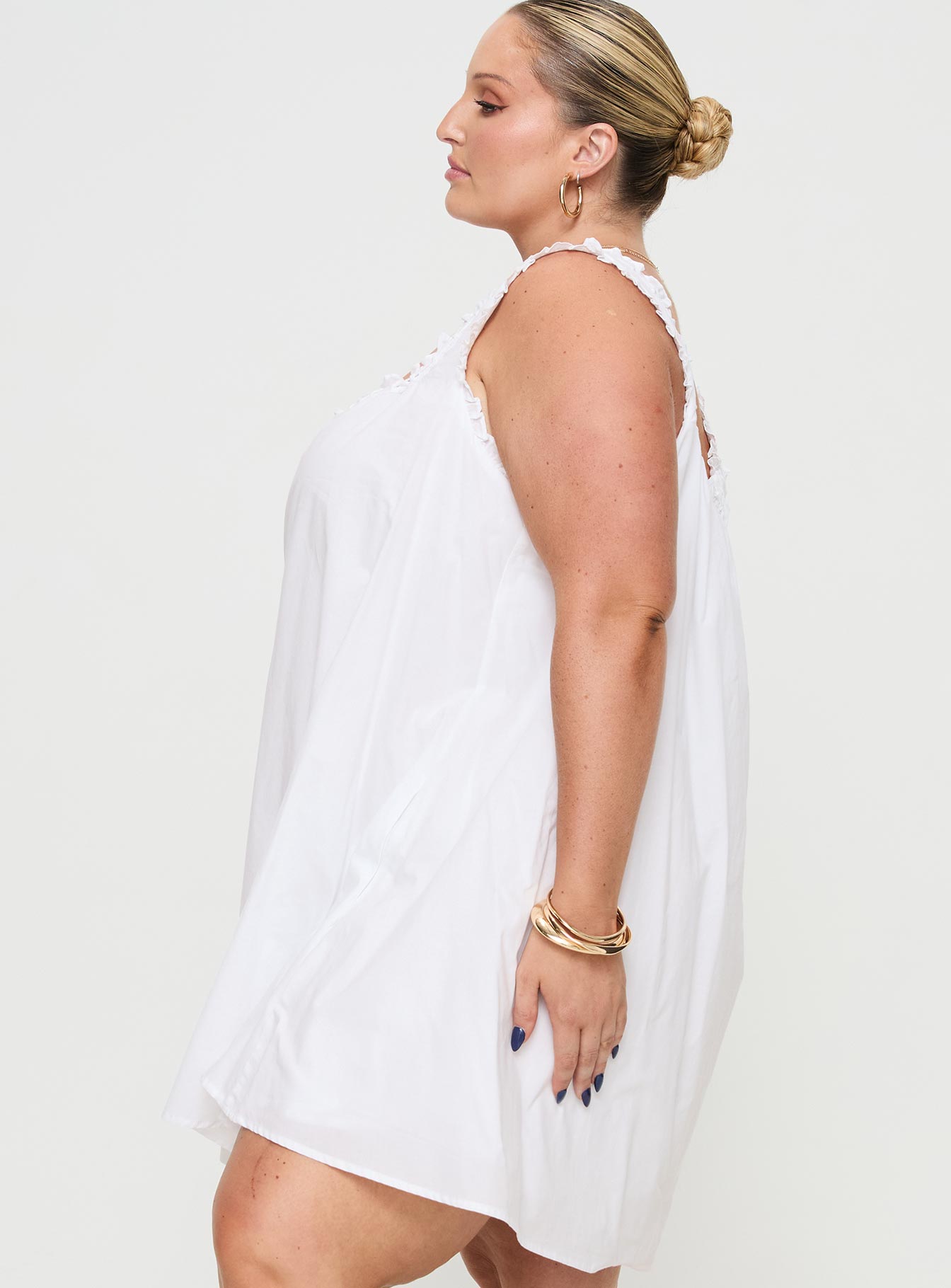 Swing Mini Dress White Curve