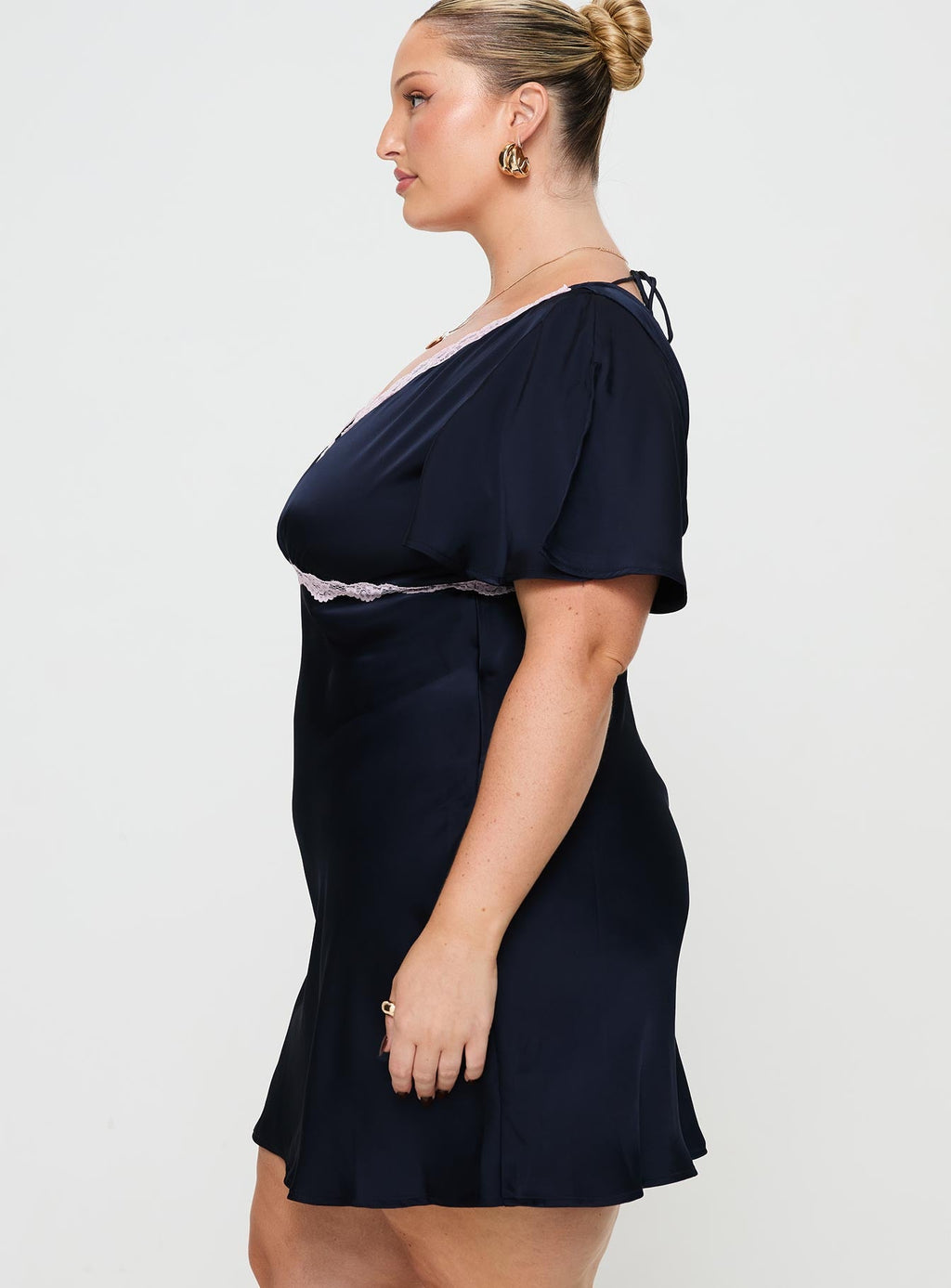 Jaron Mini Dress Navy Curve