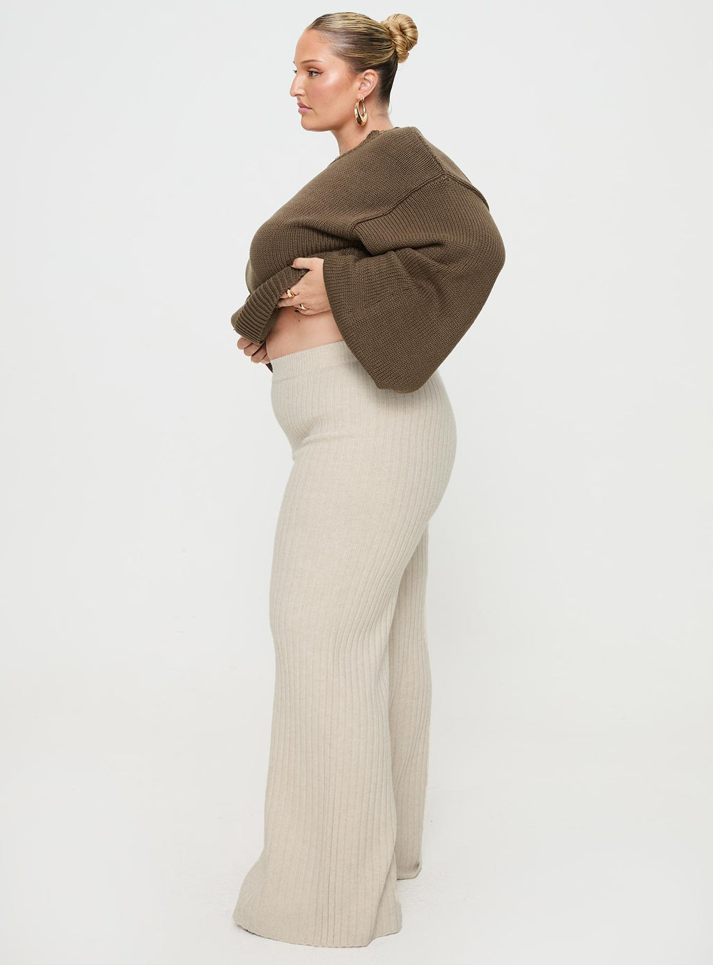 Montana Knit Pants Cream Curve