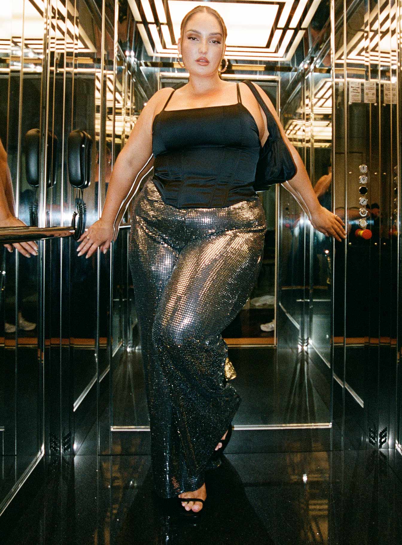 Nemara Pants Black / Silver Curve