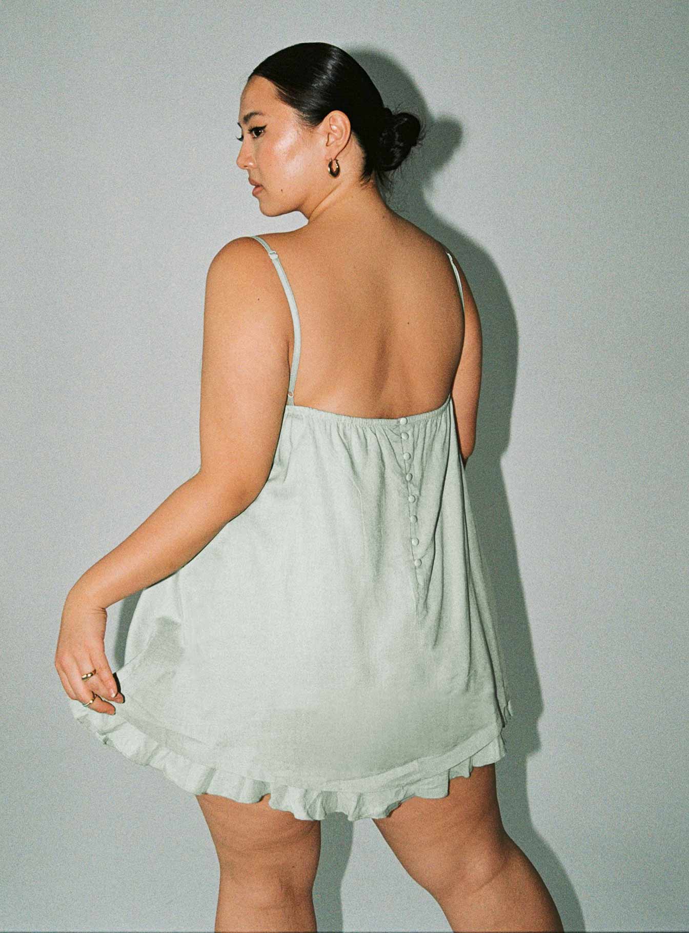 Empress Of Love Mini Dress Sage Curve