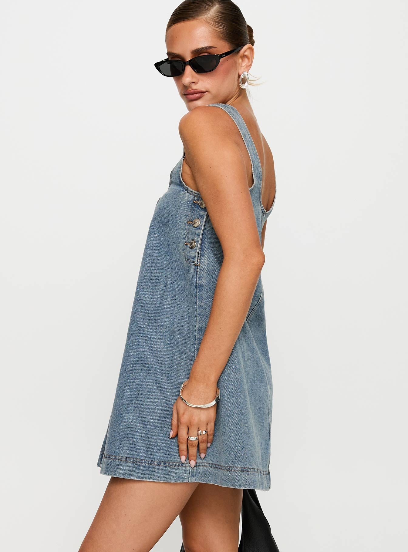 State Of Mind Mini Dress Blue Denim