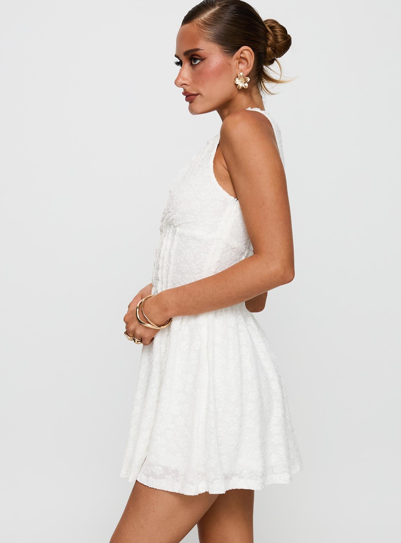 Loveluck Lace Mini Dress White