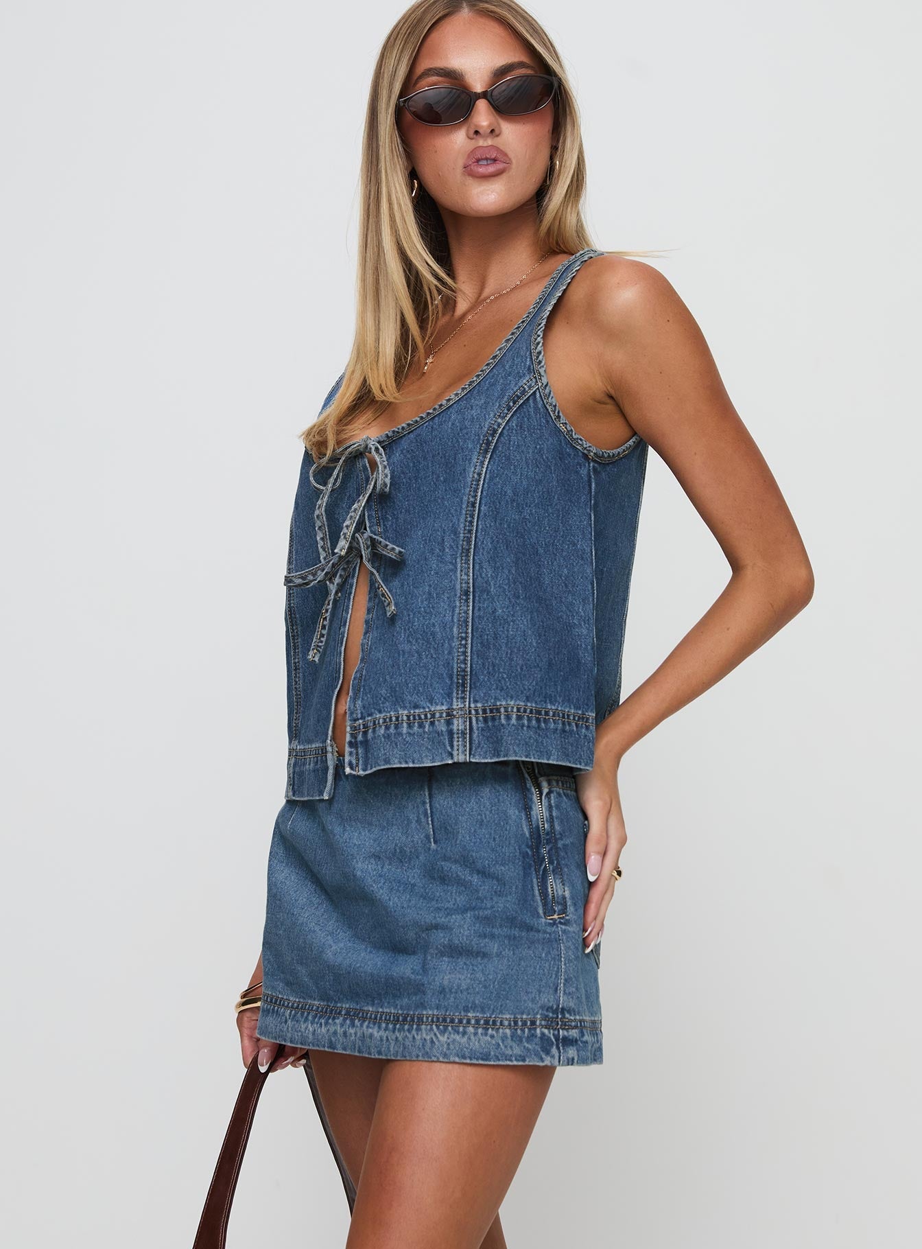 Stefenie Denim Skort Mid Wash