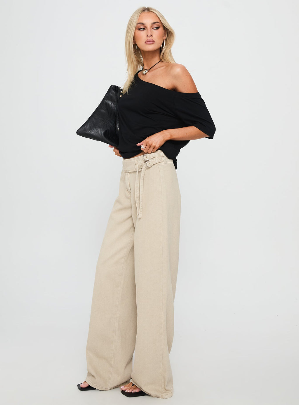 Boxie Mid Rise Wide Leg Jeans Washed Green