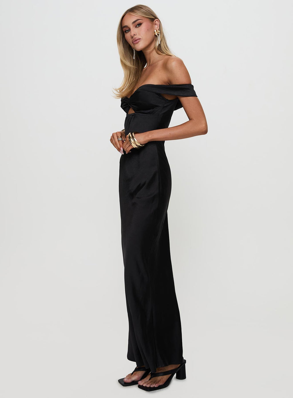 Rava Off The Shoulder Maxi Dress Black