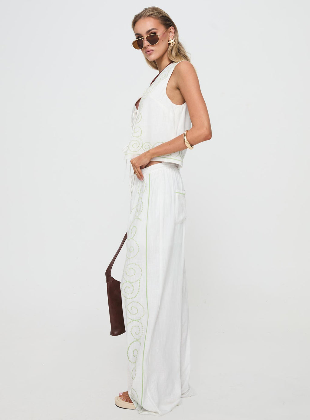 Kindred Pants White / Green