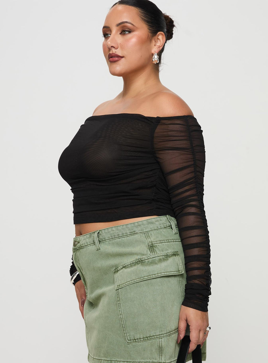 Hartford Off The Shoulder Top Black Curve