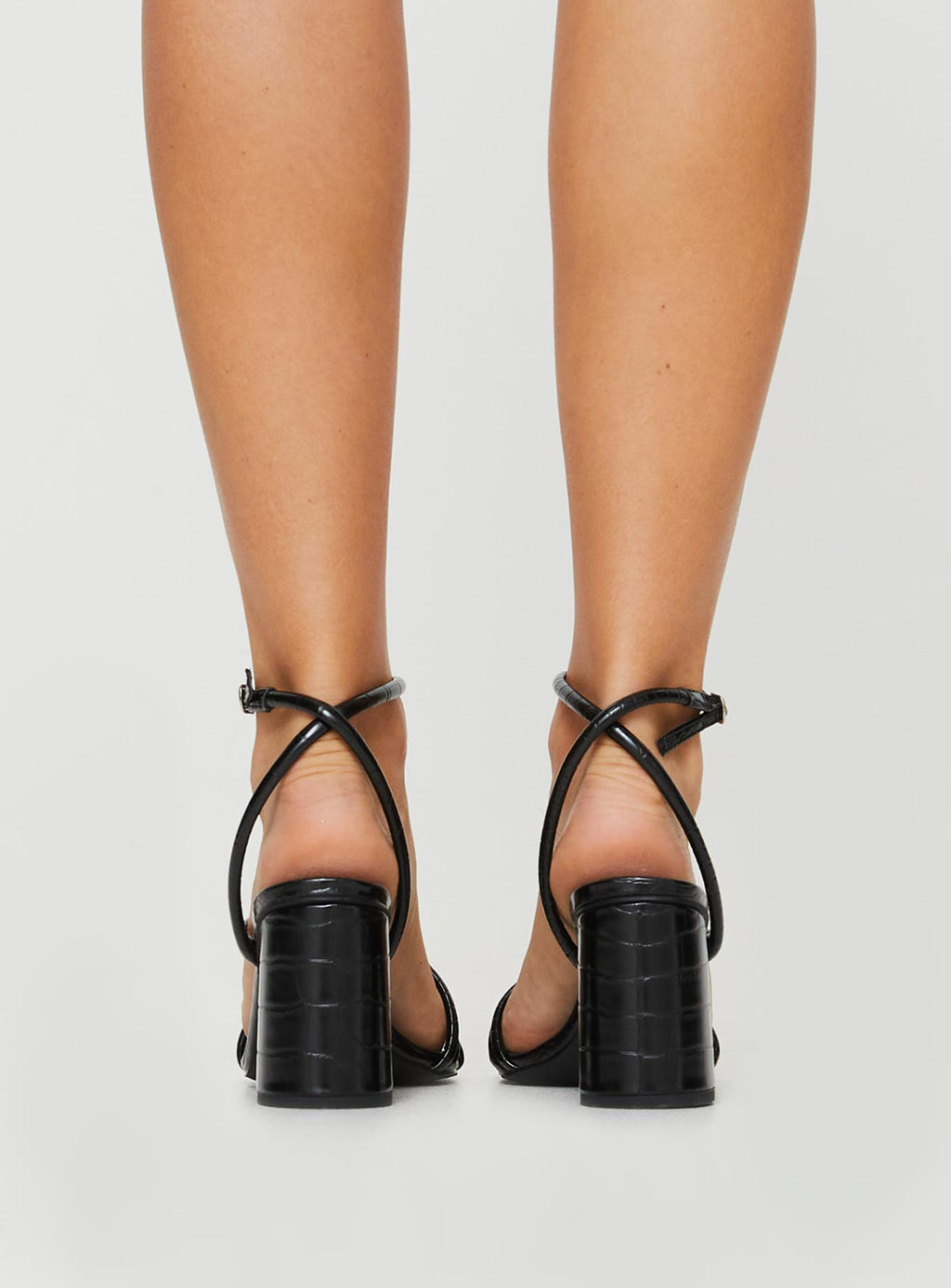 Lazer Heels Black Croc