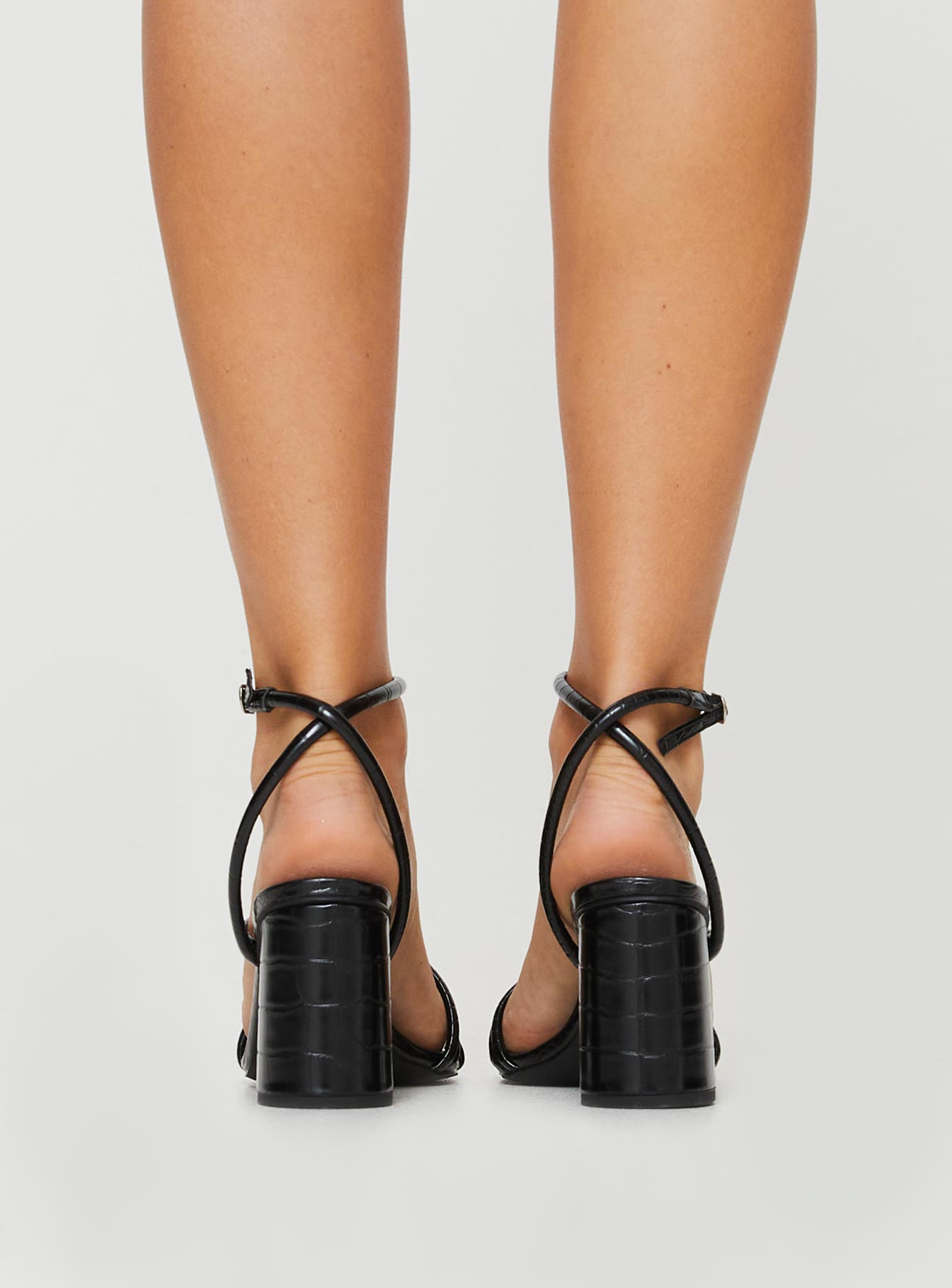 Lazer Heels Black Croc