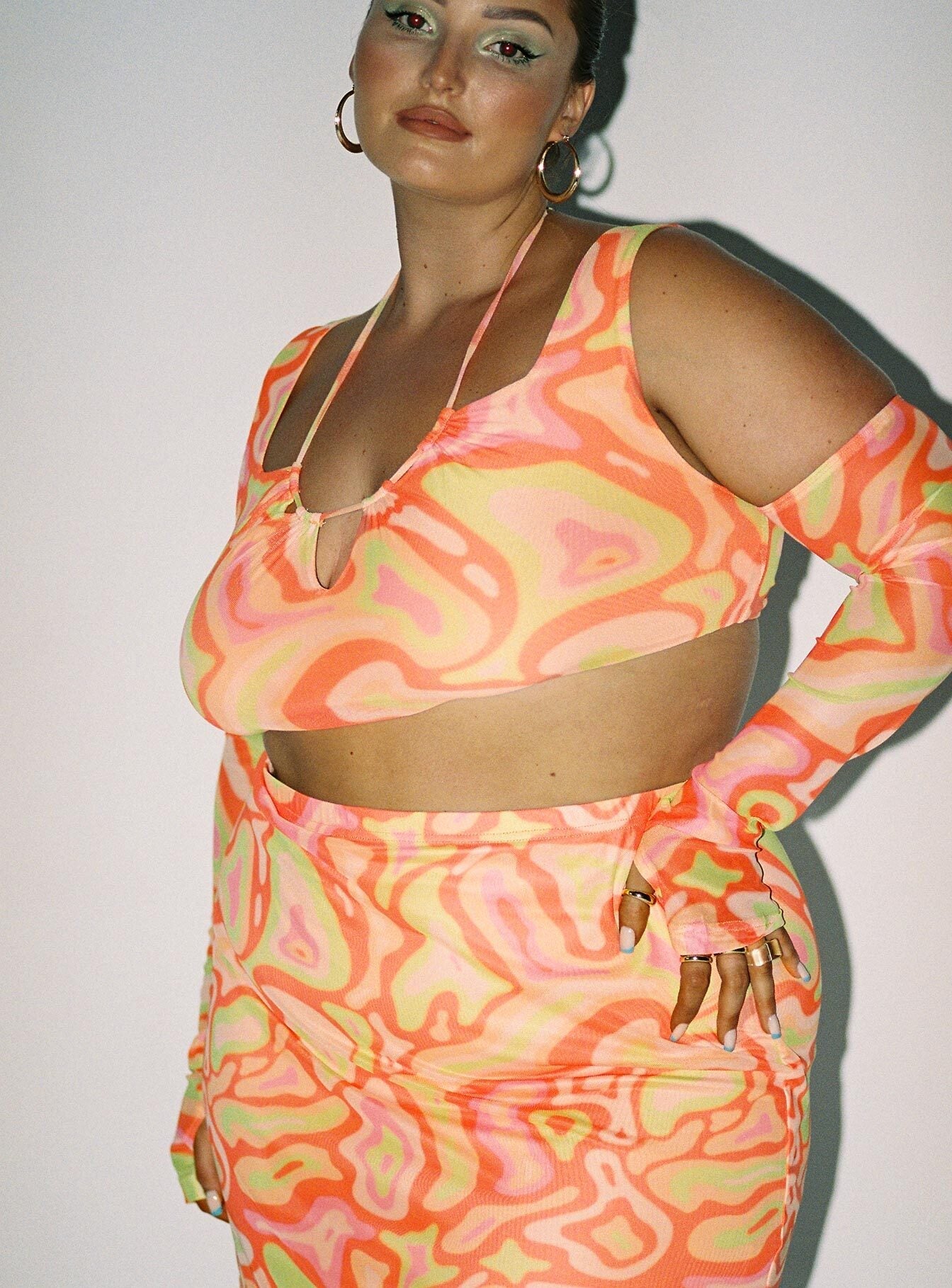 Balanced Mini Skirt Multi Curve