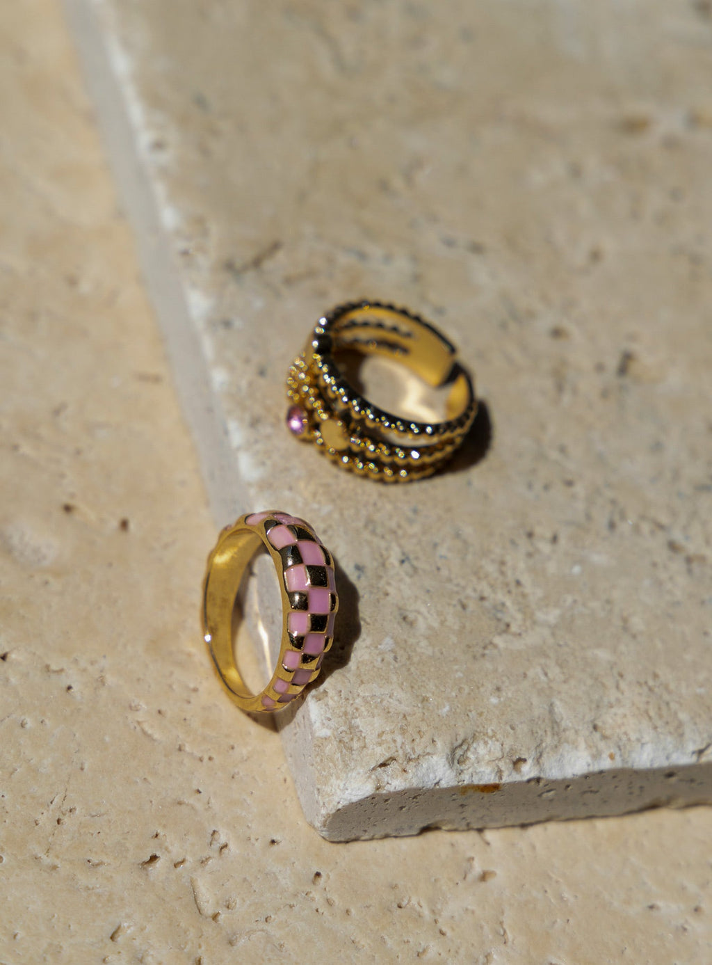 Annnet Ring Pack Gold / Pink