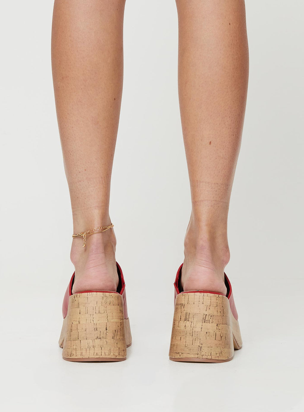 Jessica Mule Heels Red