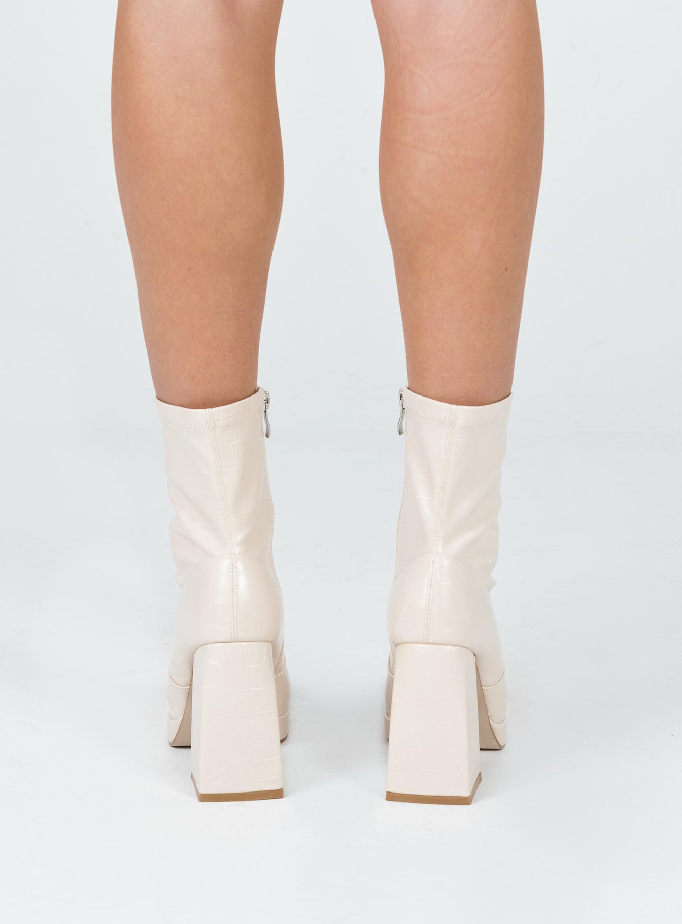 Eastern Boots Beige Croc