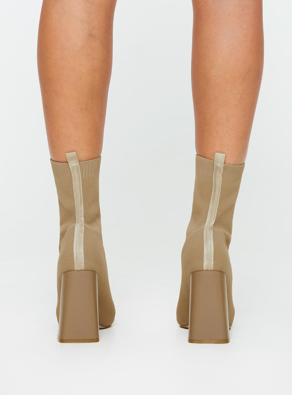 Taken Knit Boots Nude