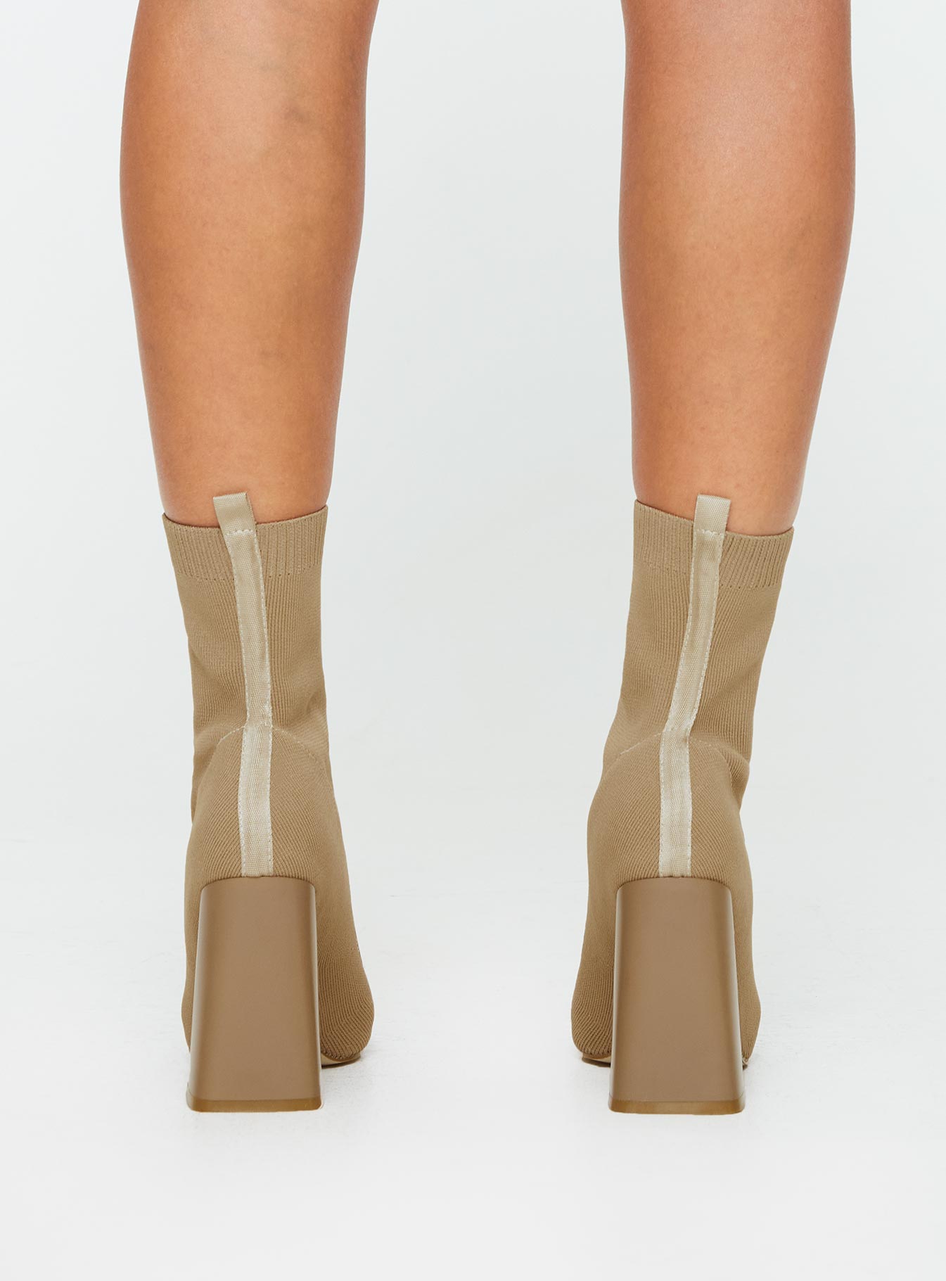 Taken Knit Boots Nude