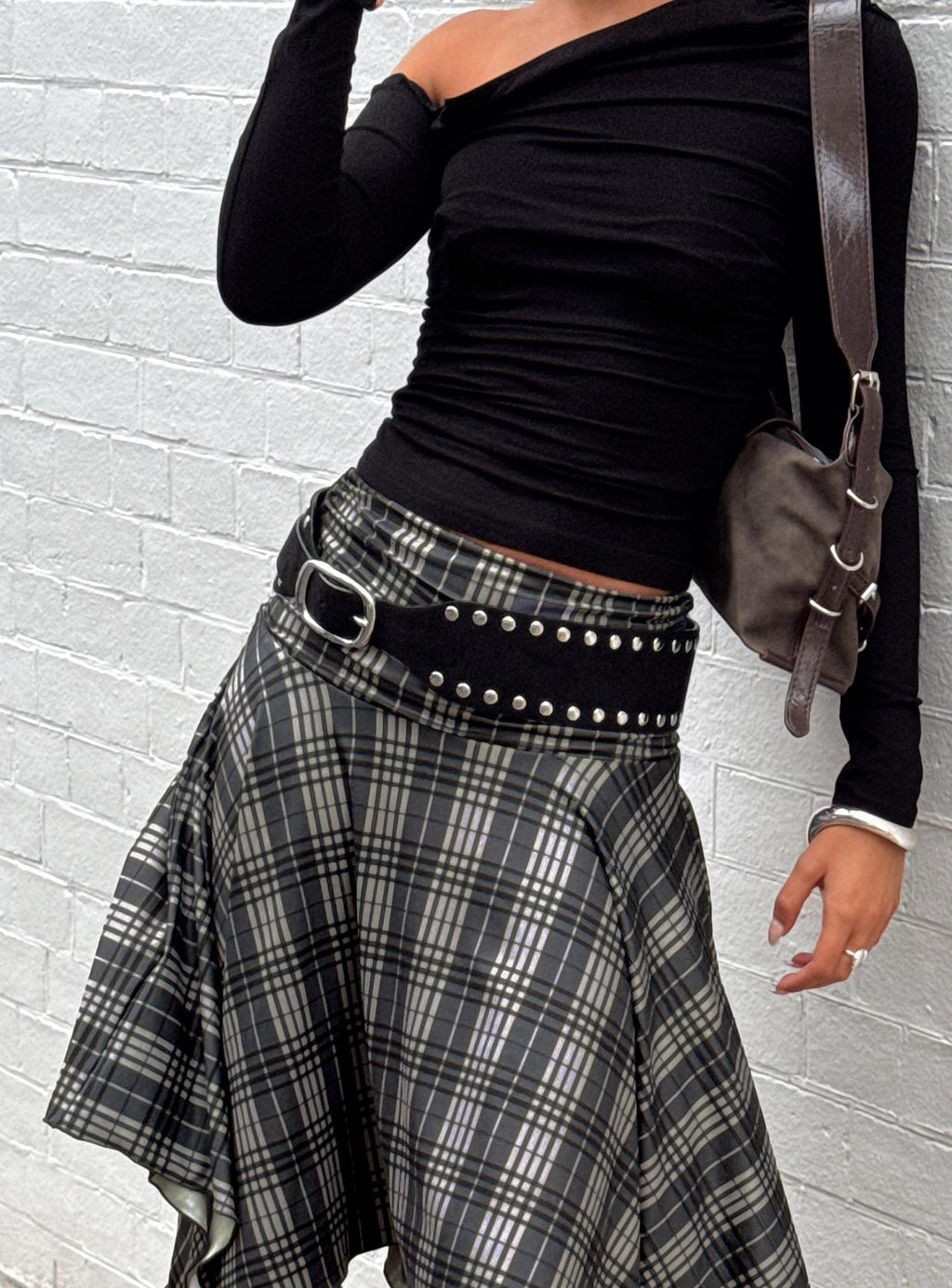 Spheres Stud Belt Black