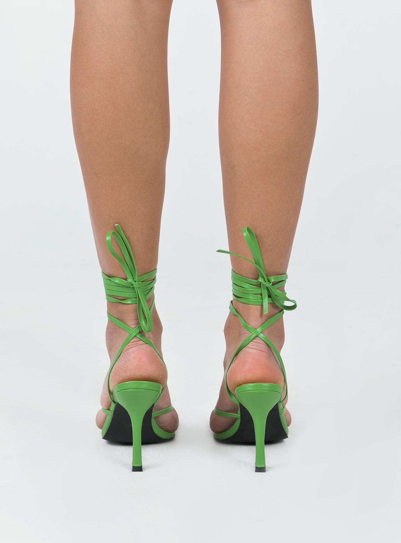 Caro Strappy Heels Green