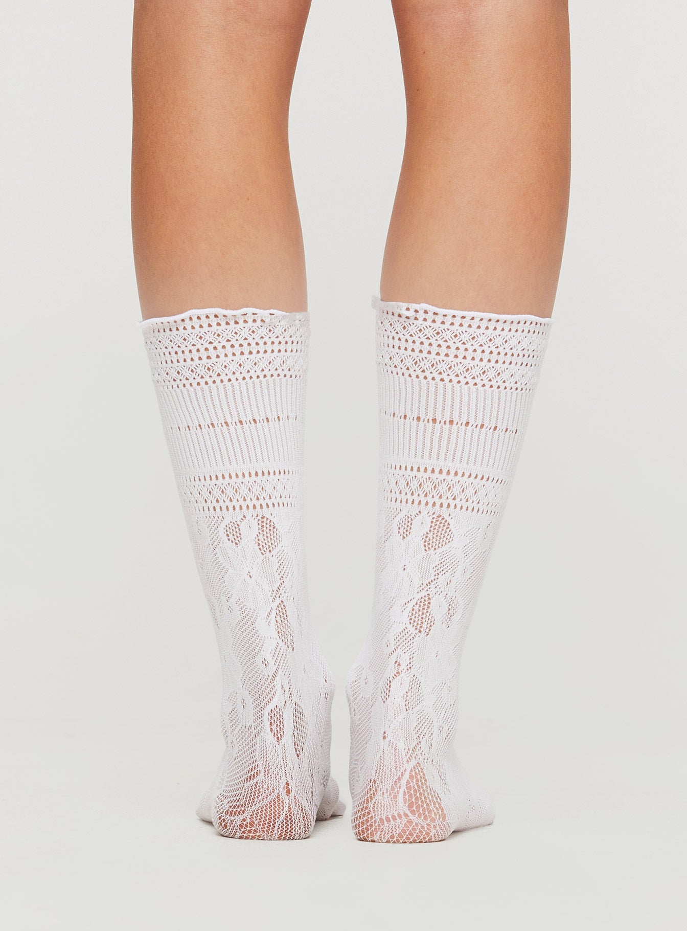 Arneway White Frill Sock White