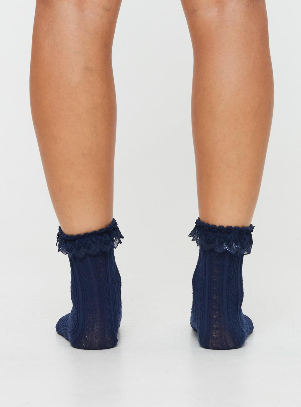 Azura Frill Socks Navy