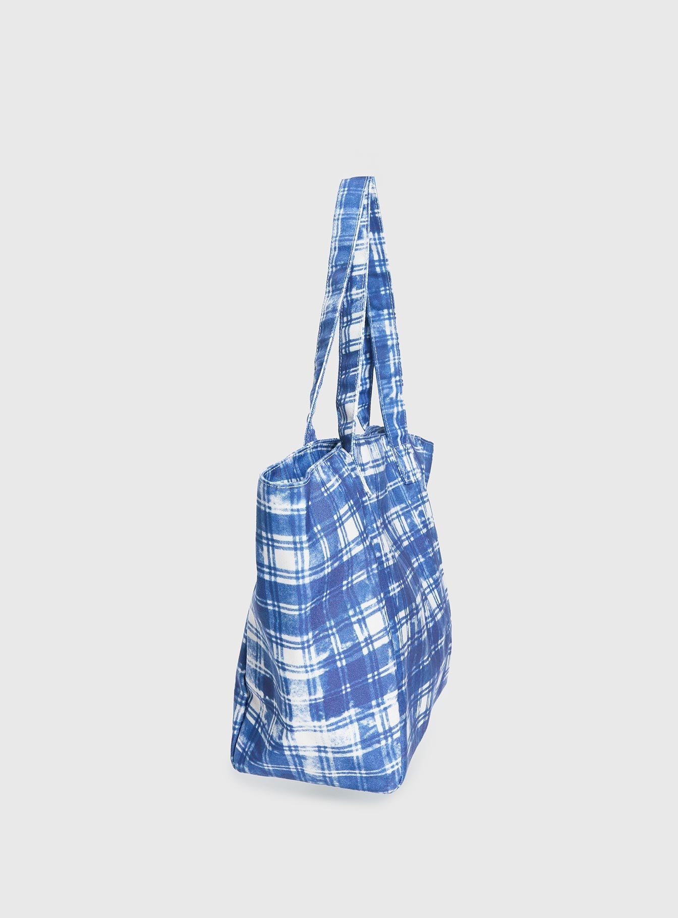 Lost Souls Tote Bag Blue Check