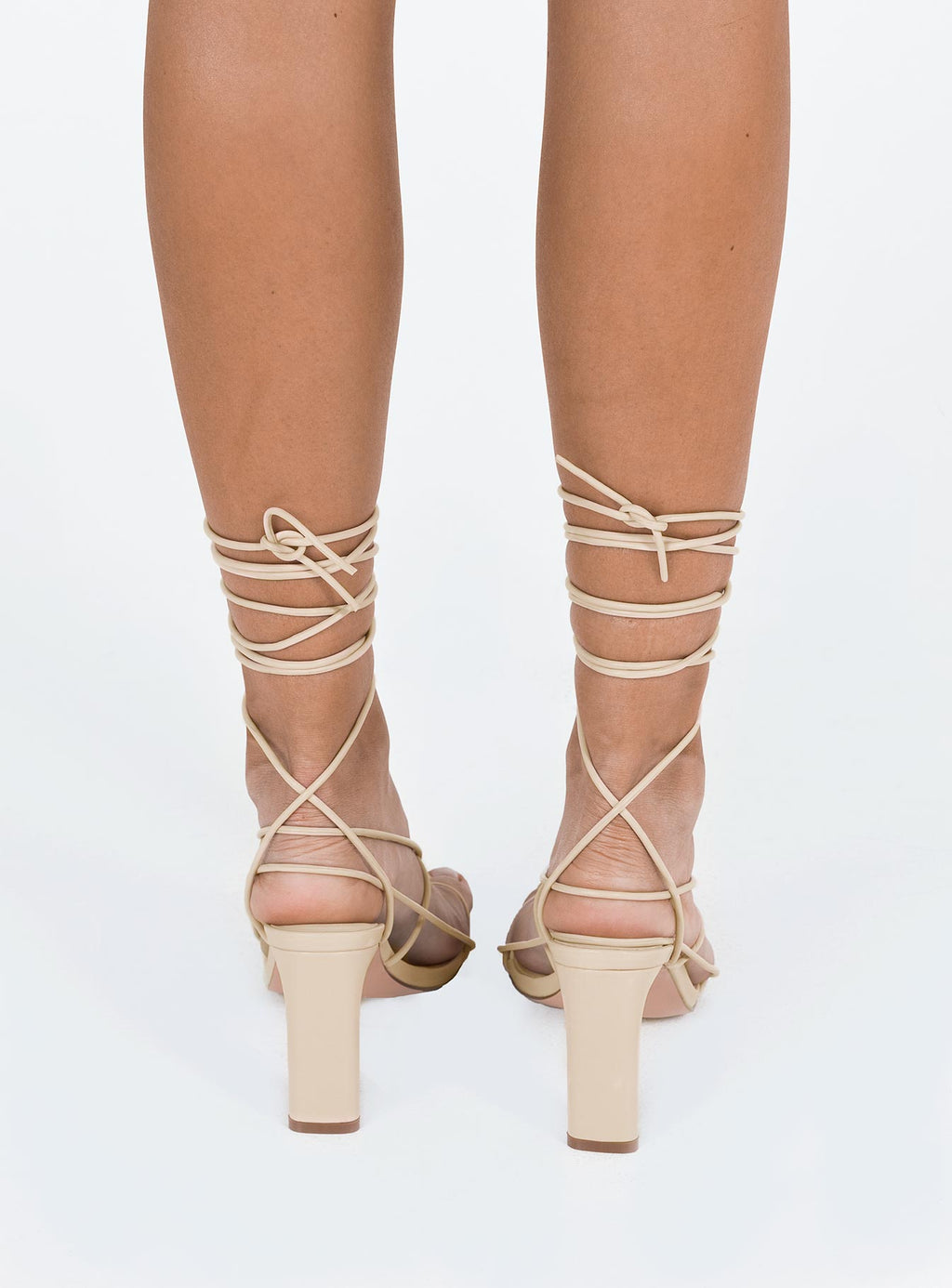Albert Strappy Heels Beige