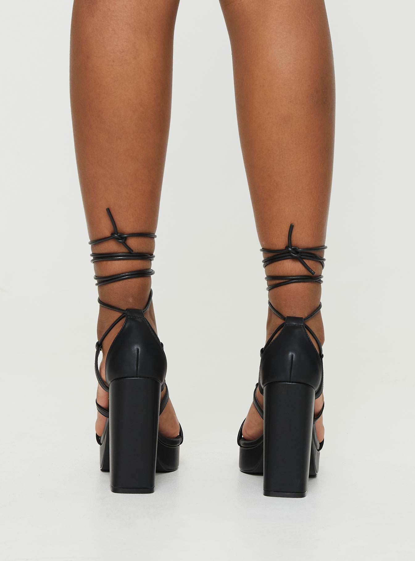 Mallard Strappy Heels Black