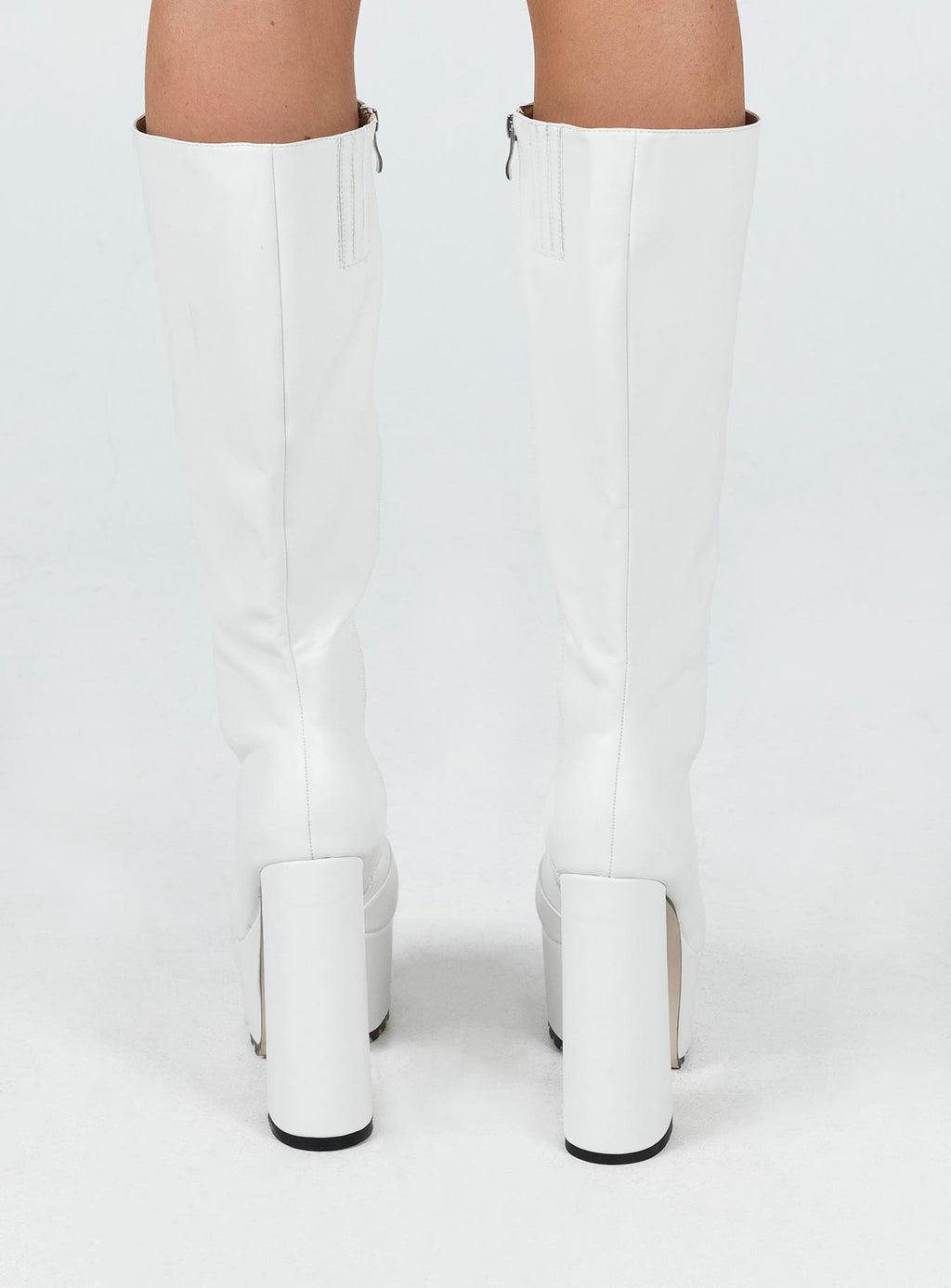 Valdo Platform Boots White