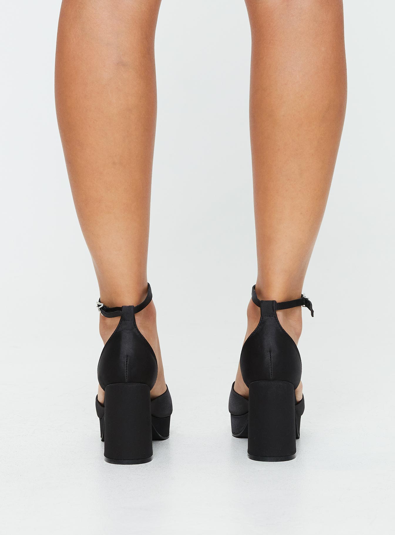 Therapy Ashton Heels Black Satin
