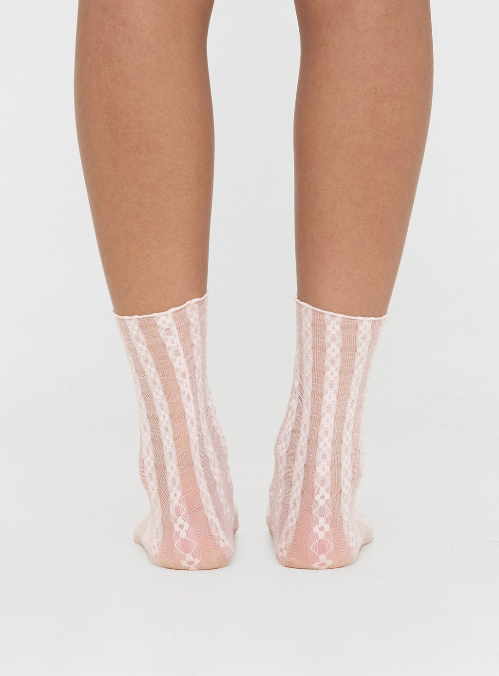 Spanlow Sheer Socks Pink