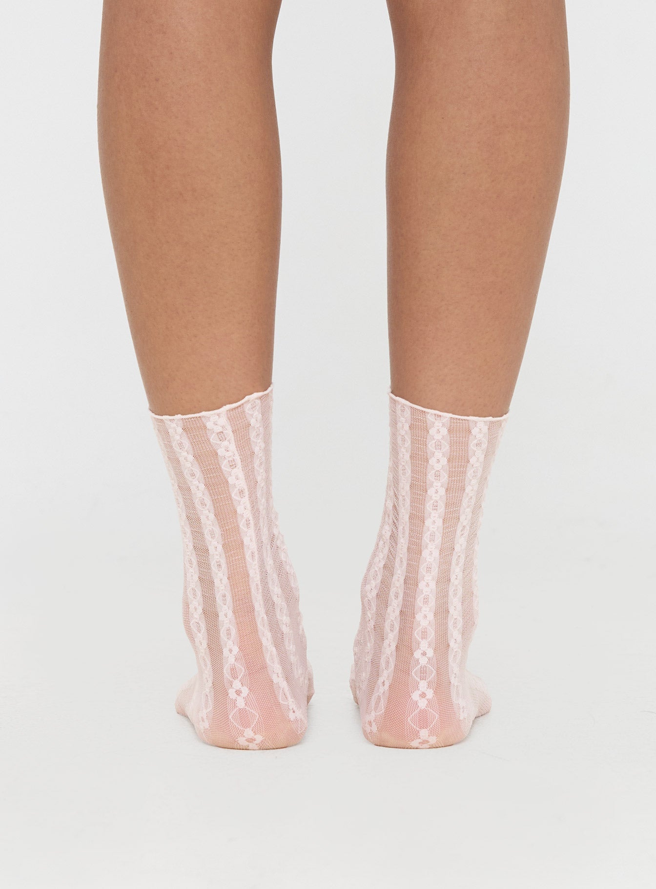 Spanlow Sheer Socks Pink