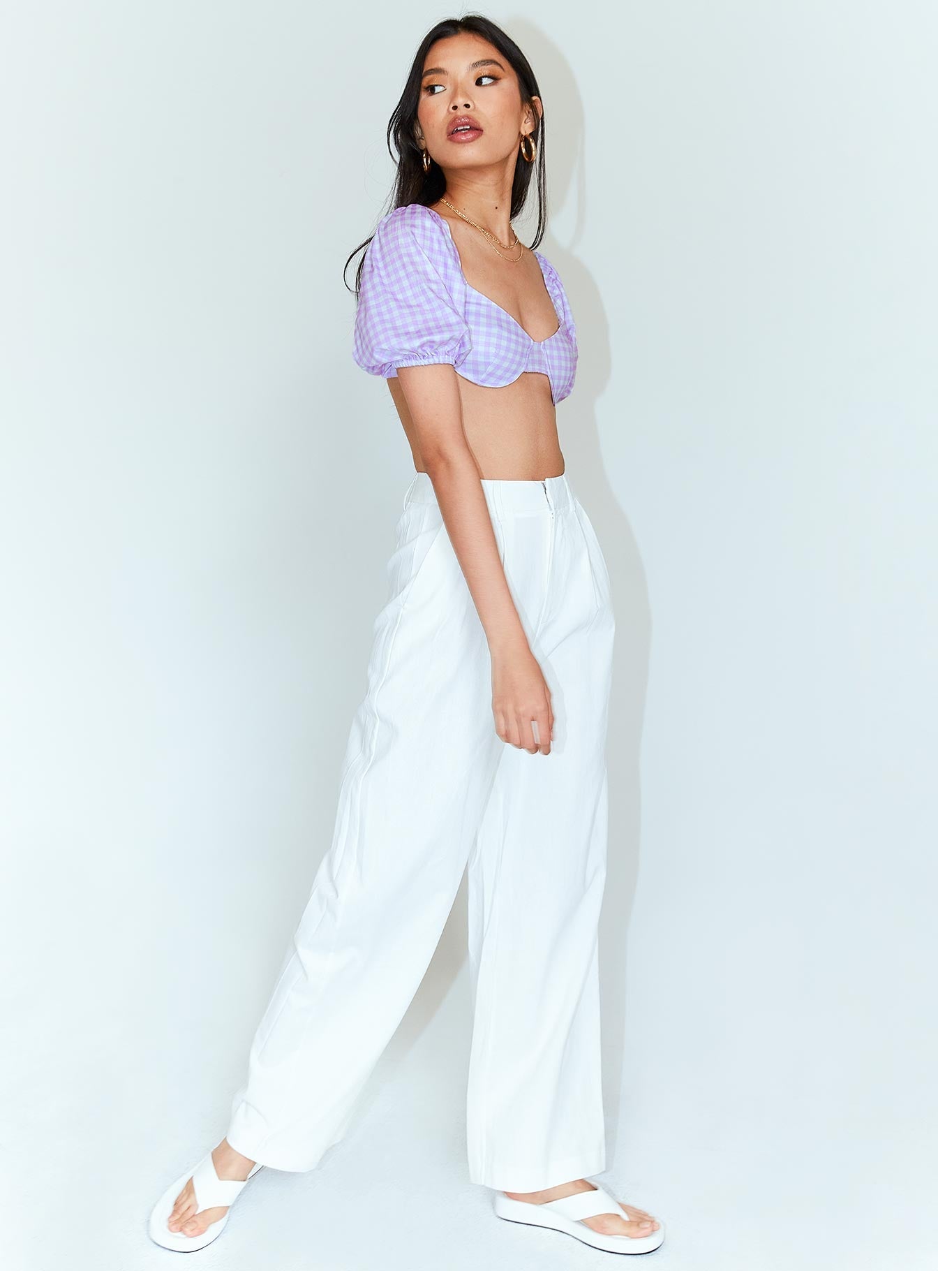 Ayla Linen Pants White