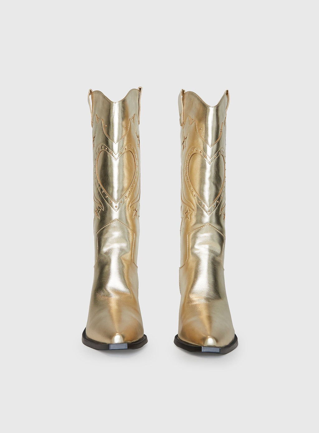 Billini Everlyn Cowboys Boots Gold Metallic
