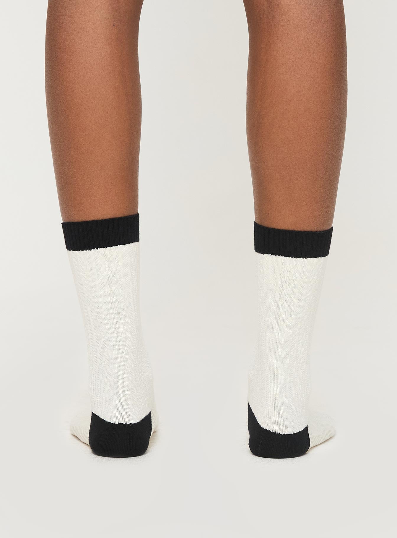 Yahya Crew Socks White / Black