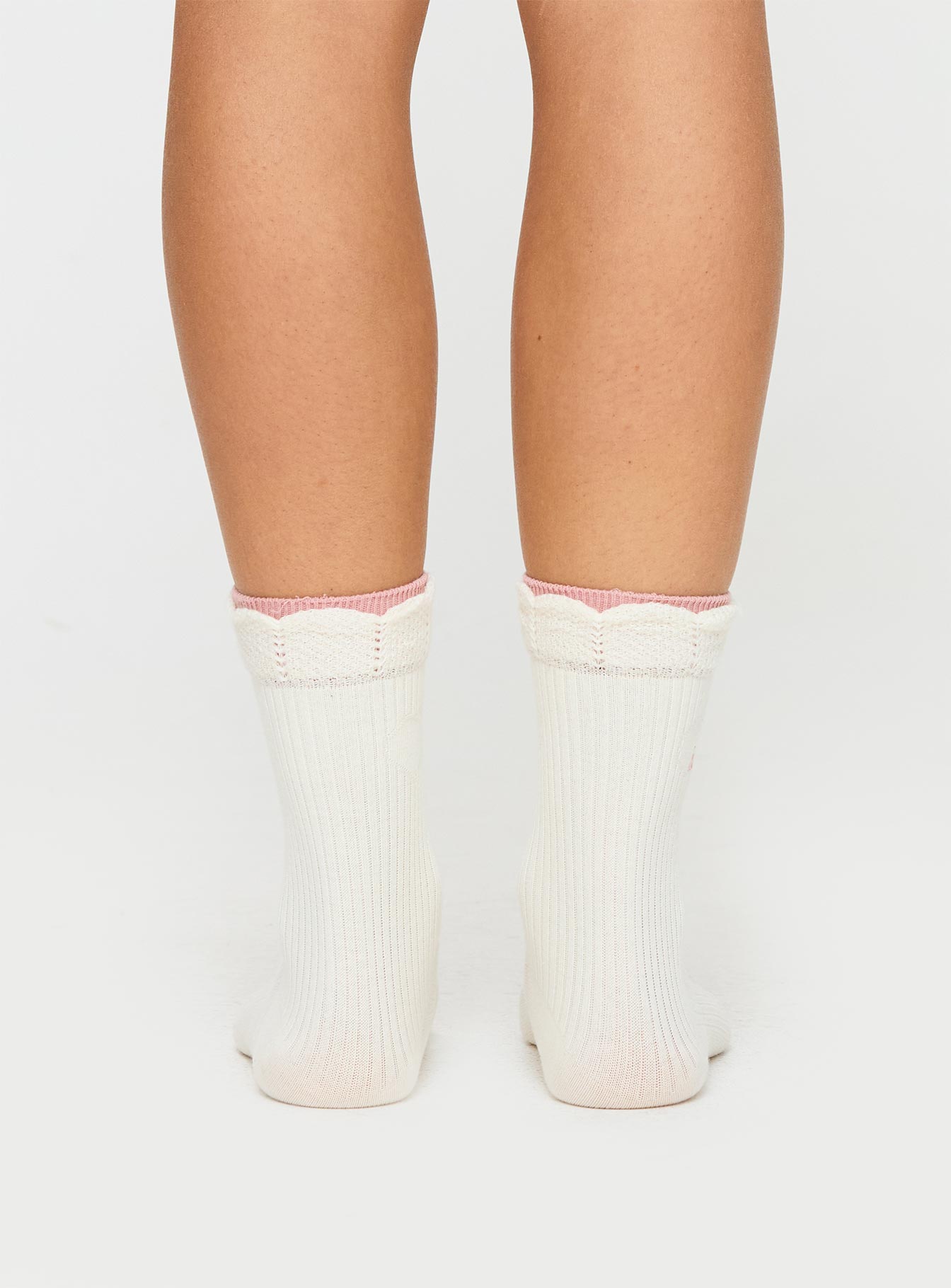 Kooper Socks White / Pink