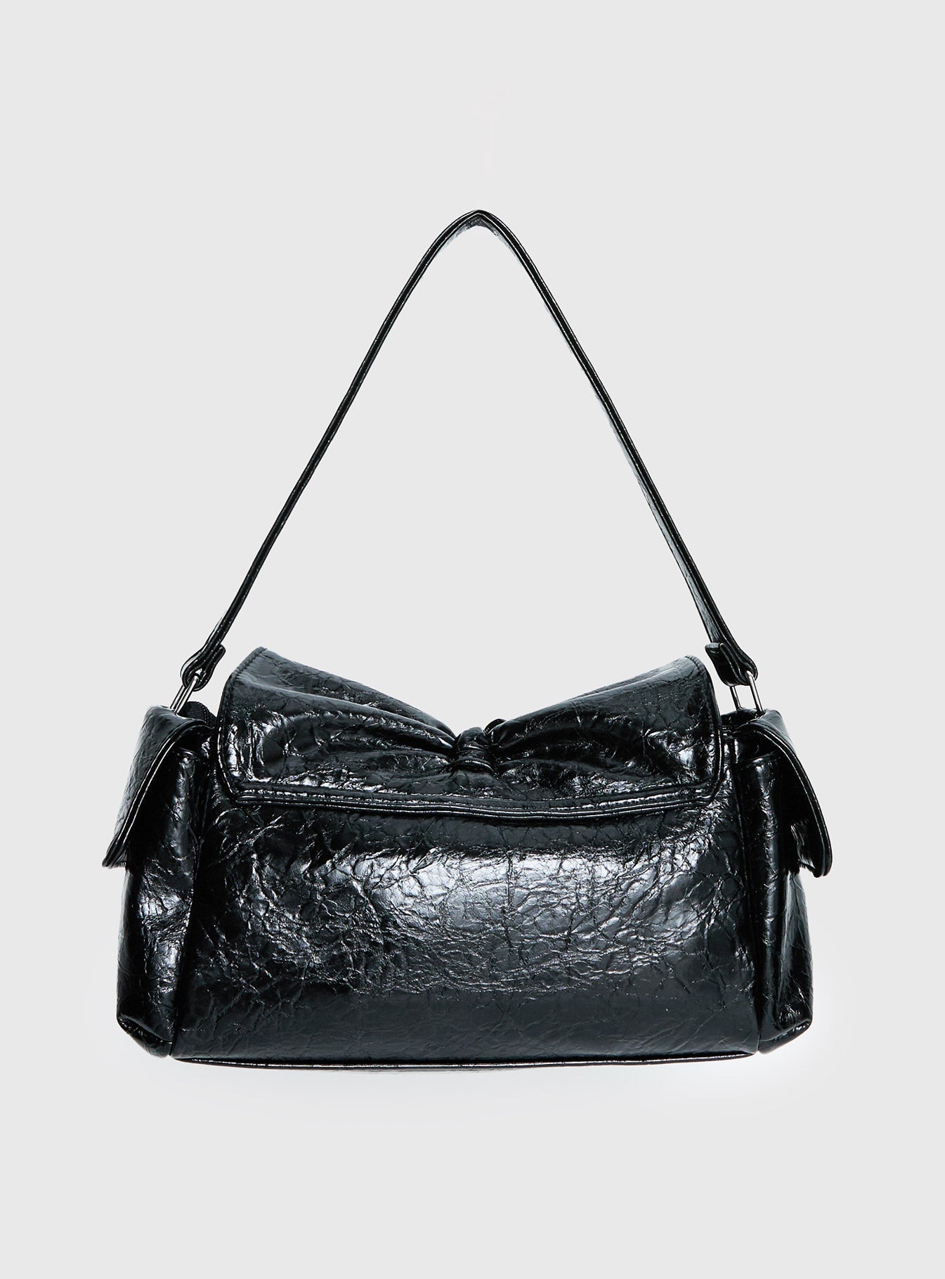 Lay Your Cards Bow Detail Shoulder Bag Black