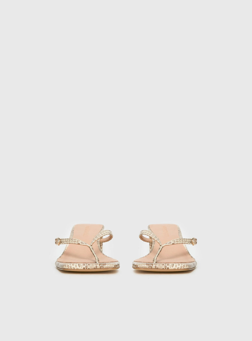 Veyla Square Toe Thong Heels Snake