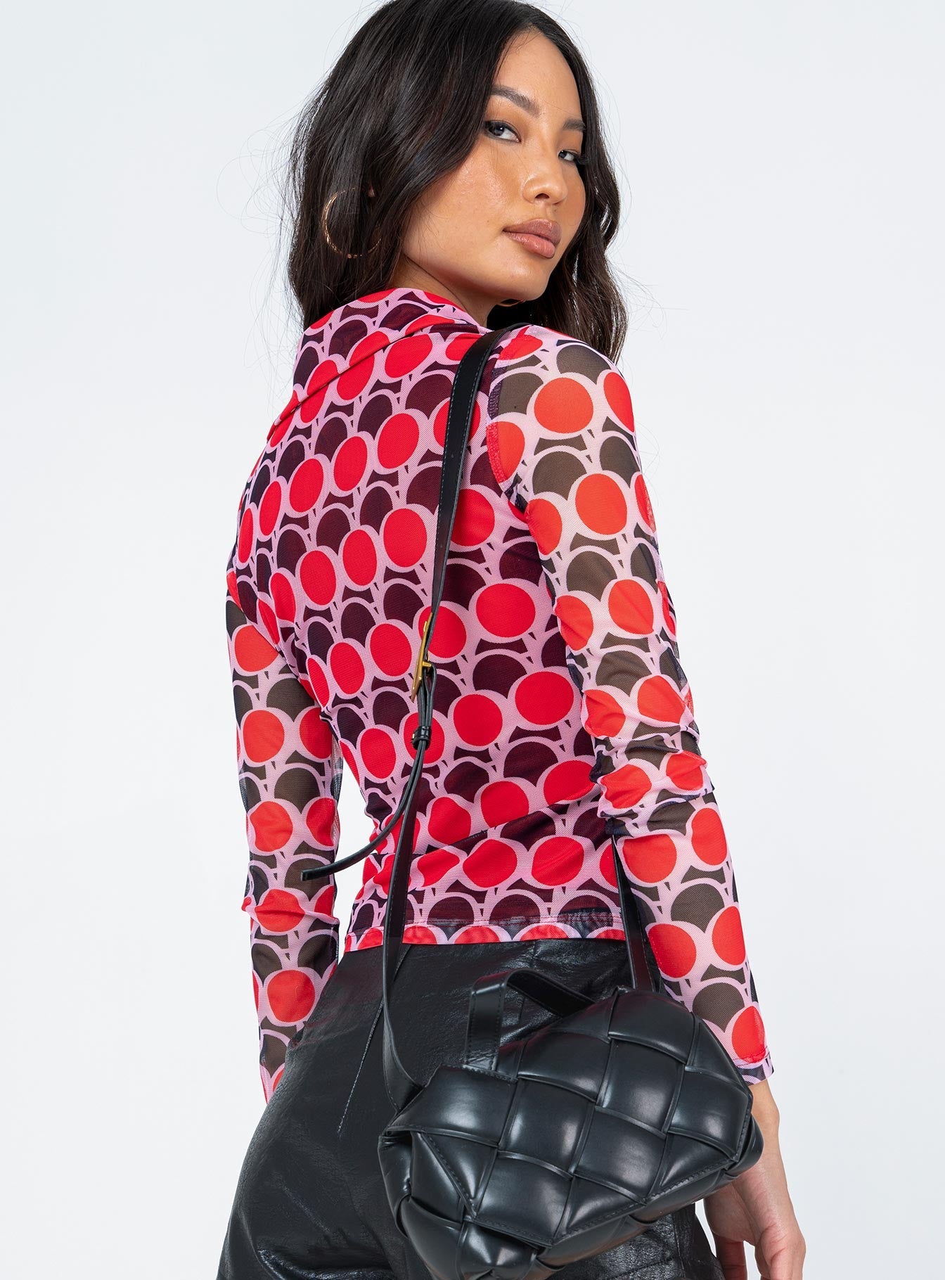 Blanca Long Sleeve Top Red Multi