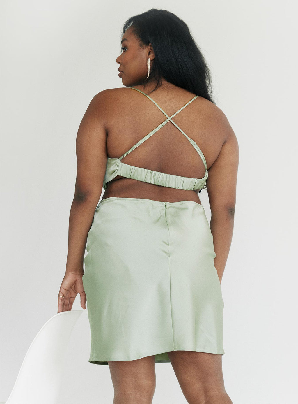 Jemma Mini Dress Sage Curve