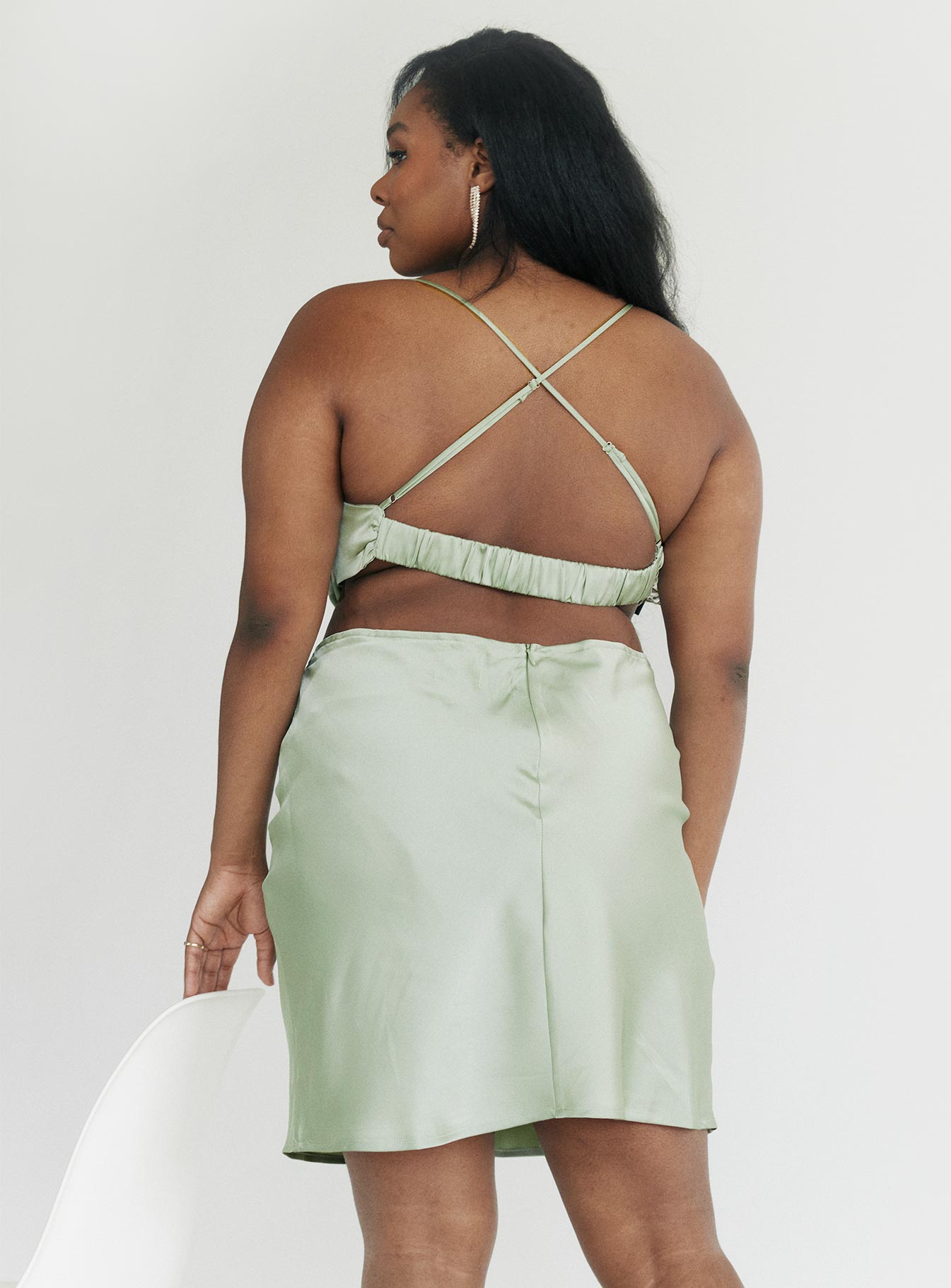 Jemma Mini Dress Sage Curve