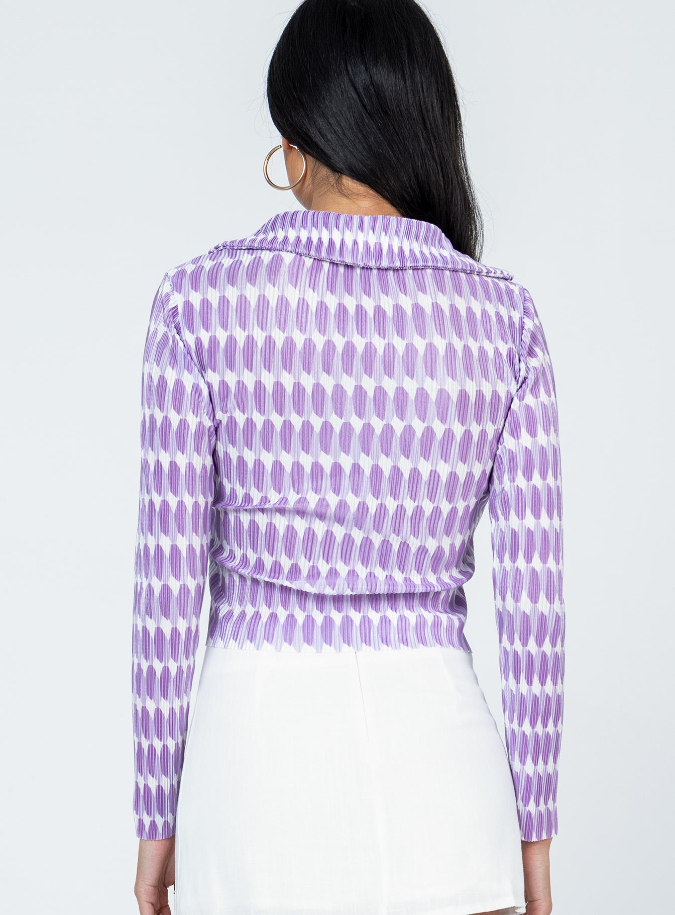 Elody Long Sleeve Top Purple Multi