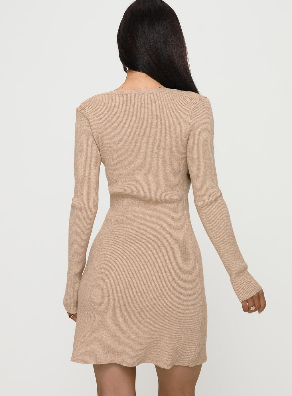 Halycon Knit Mini Dress Oatmeal