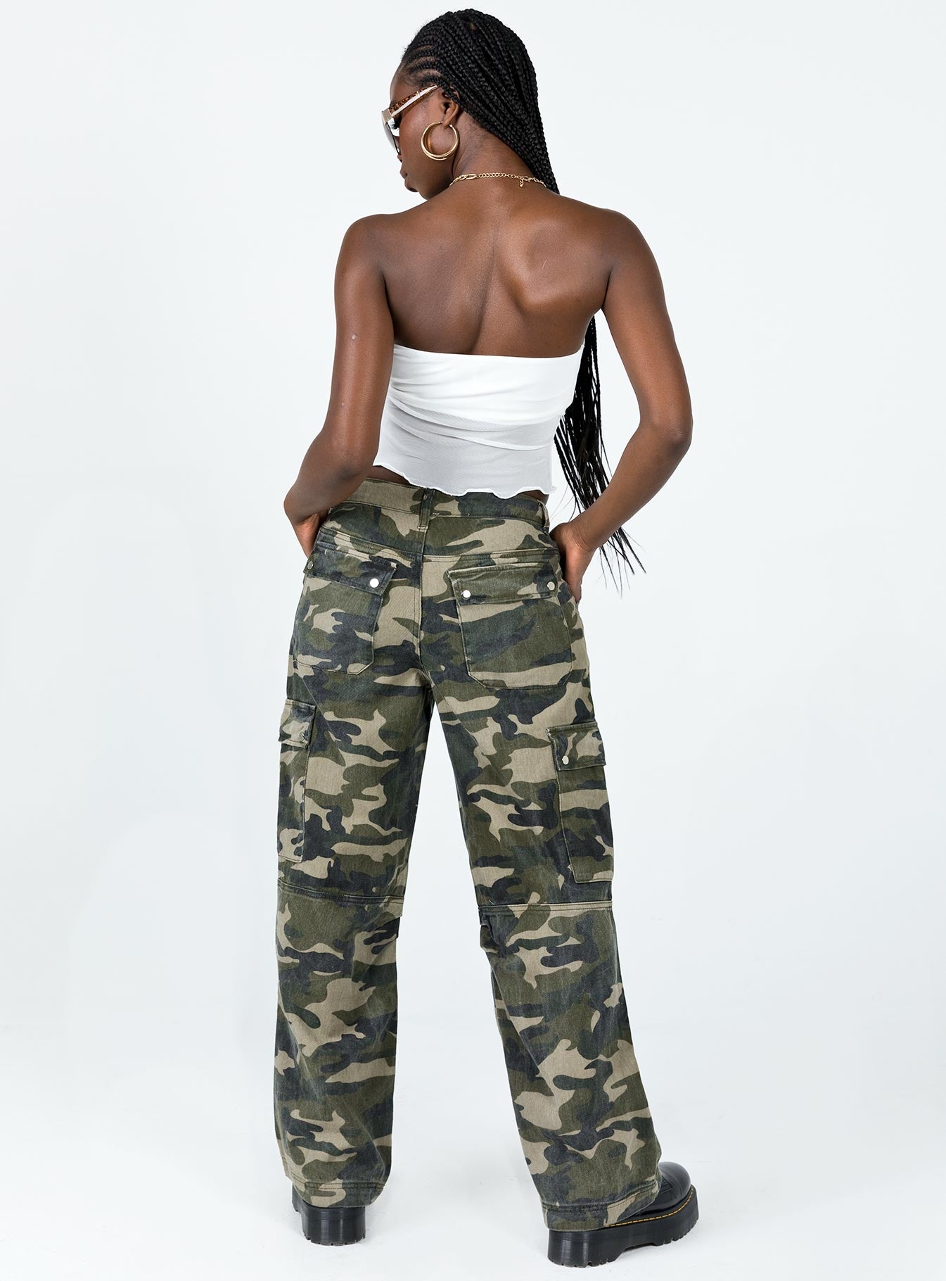 Fallout Mid Rise Cargo Pants Camouflage
