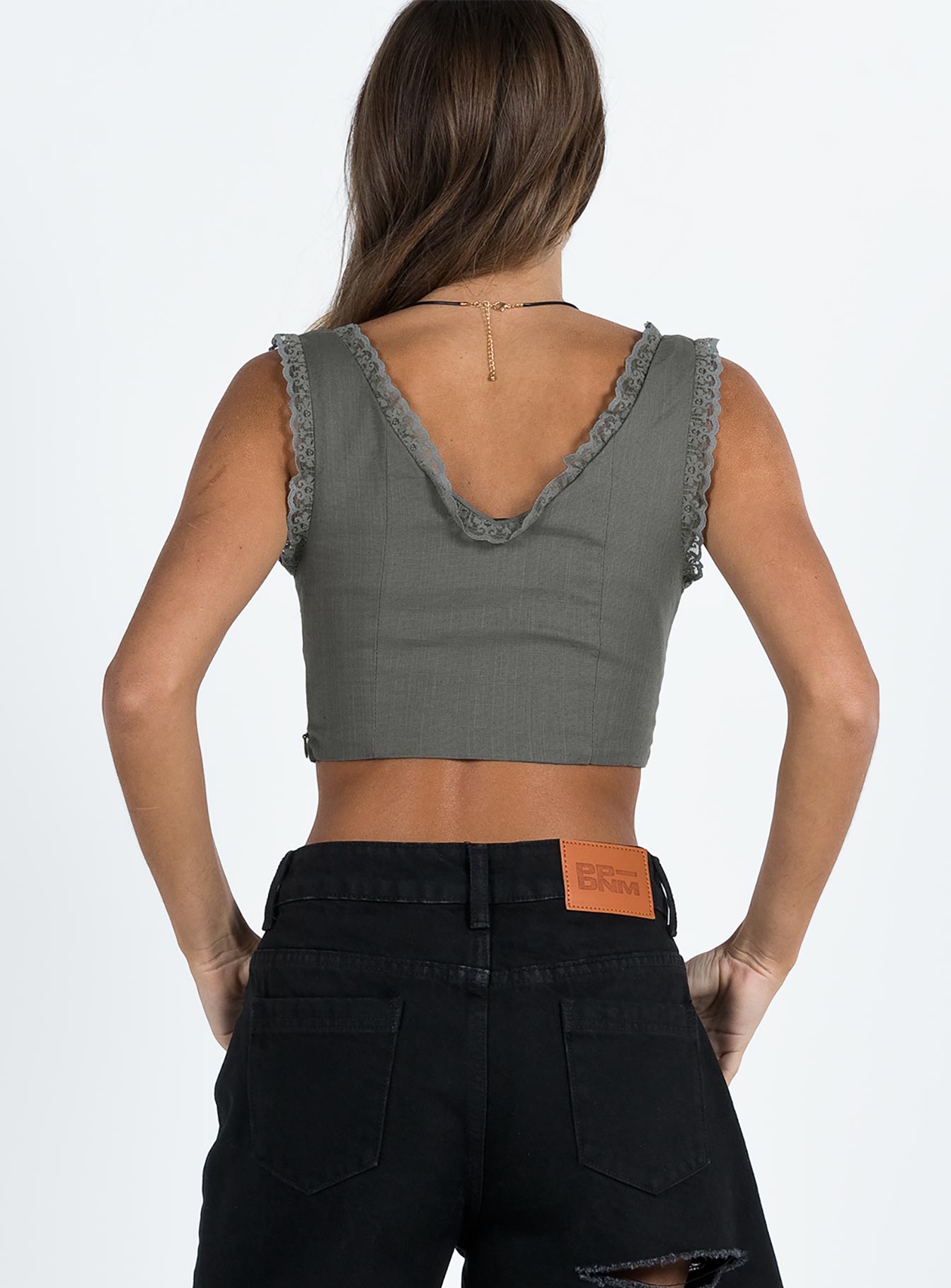 Scarlett Top Slate Grey