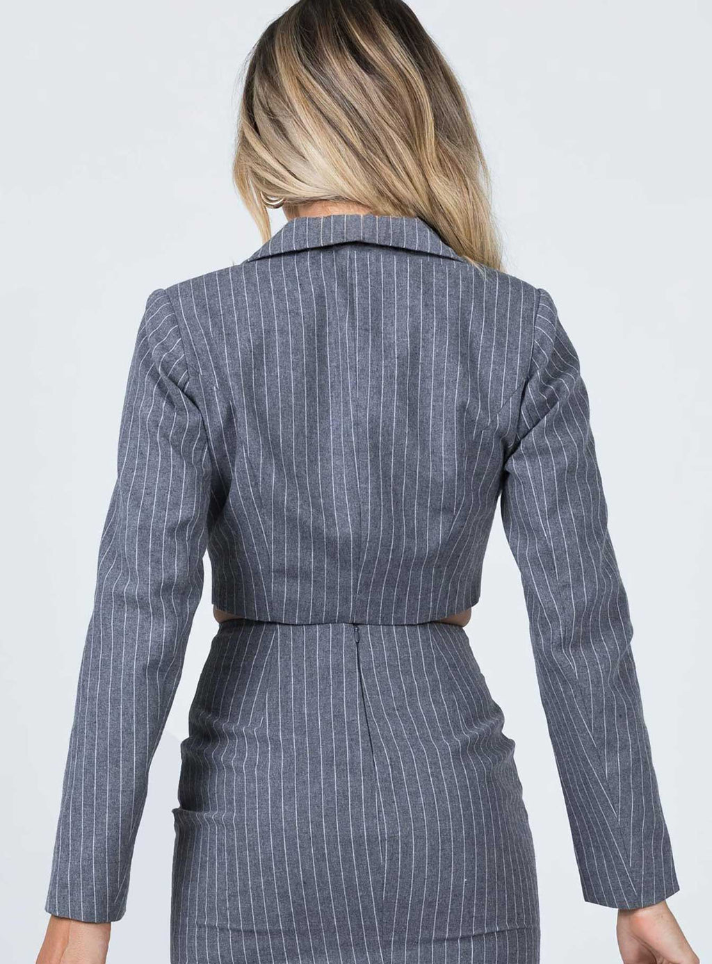 Claremont Cropped Blazer Grey