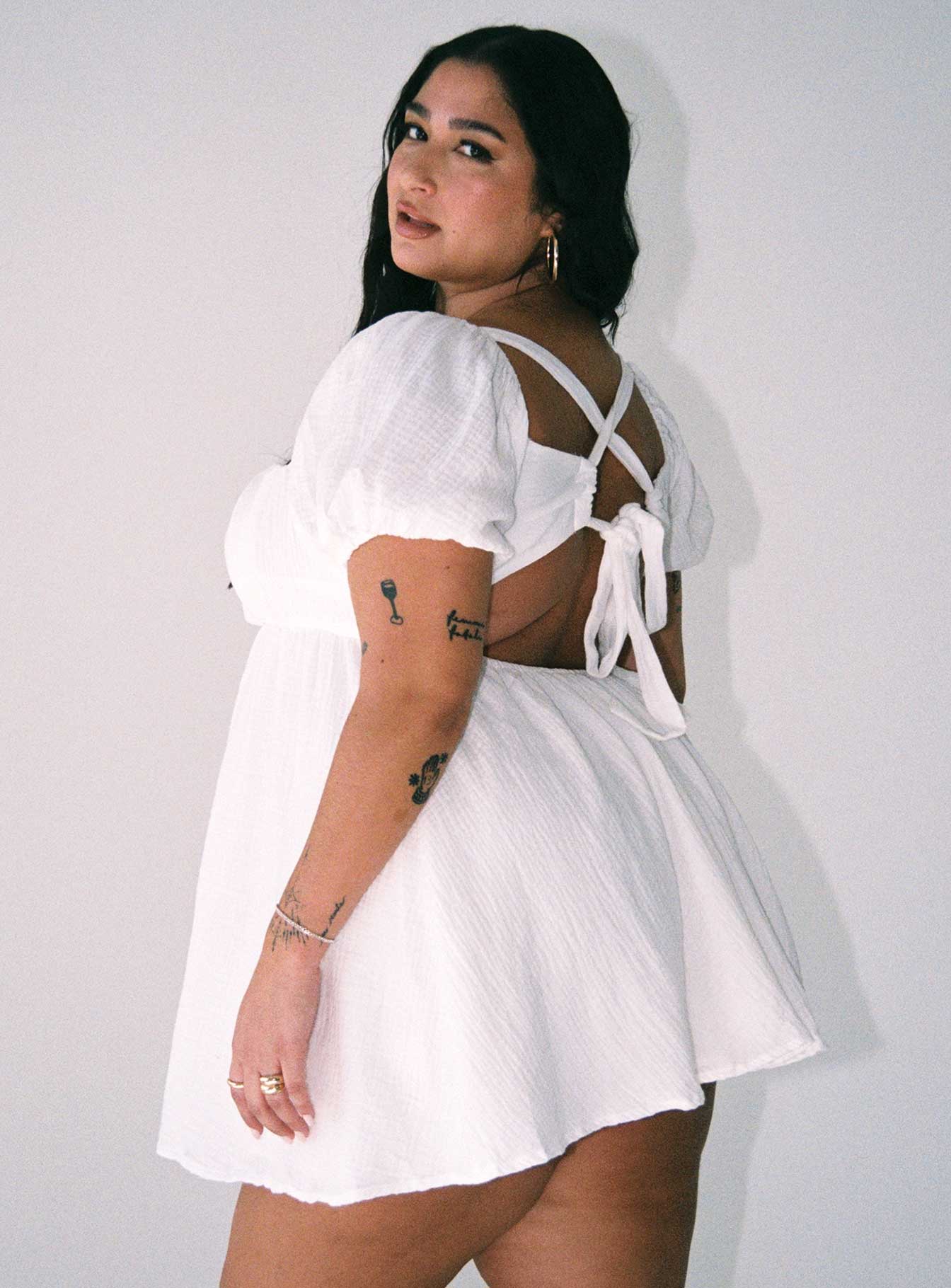 Let's Dance Mini Dress White Curve