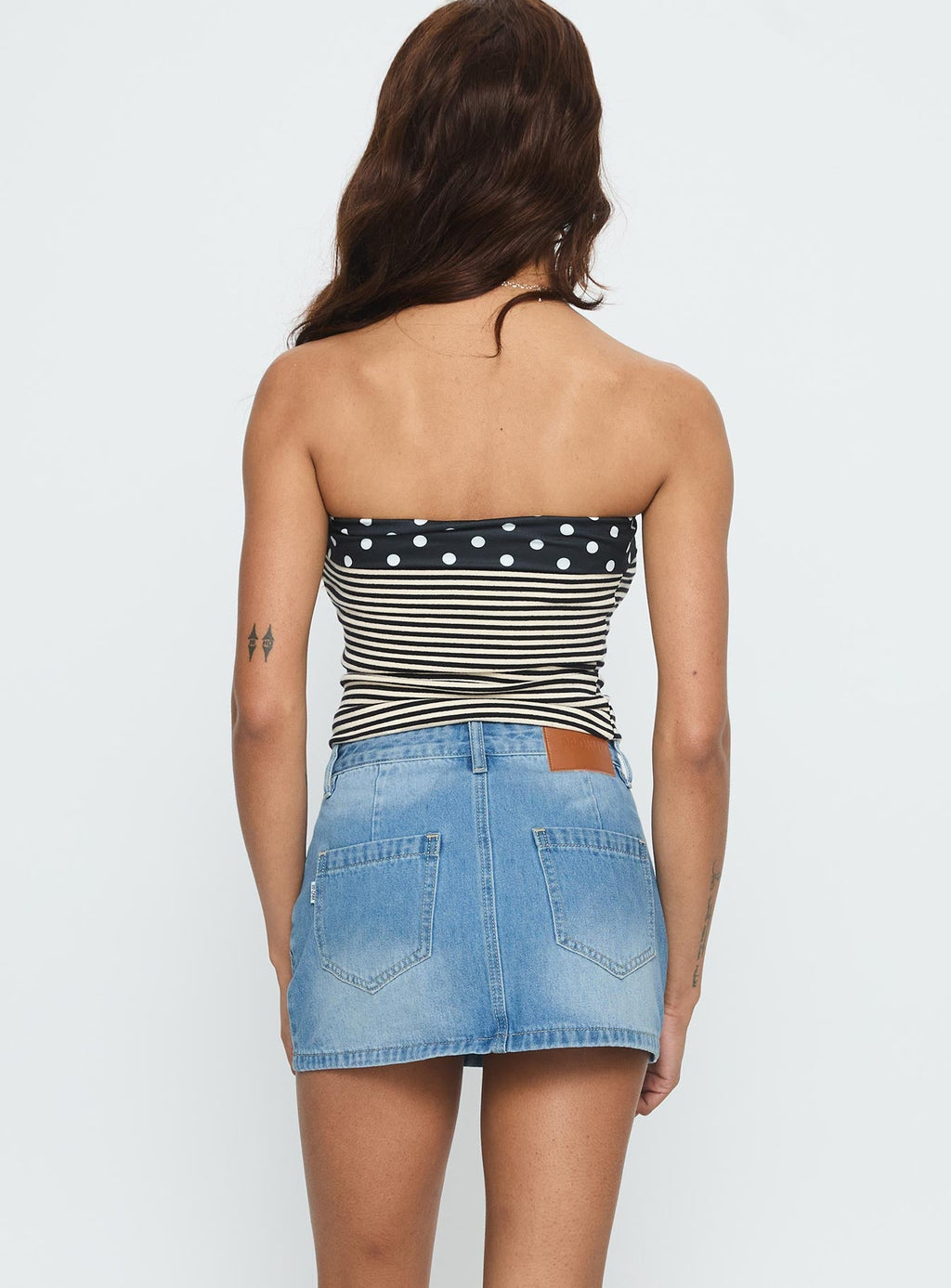 Cailin Denim Mini Skirt Light Blue Wash