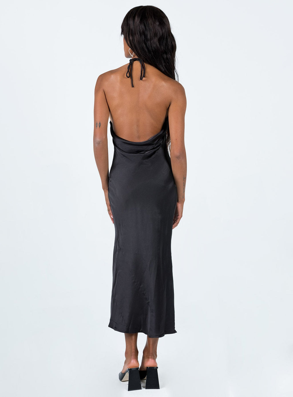 Broughton Halter Midi Dress Black