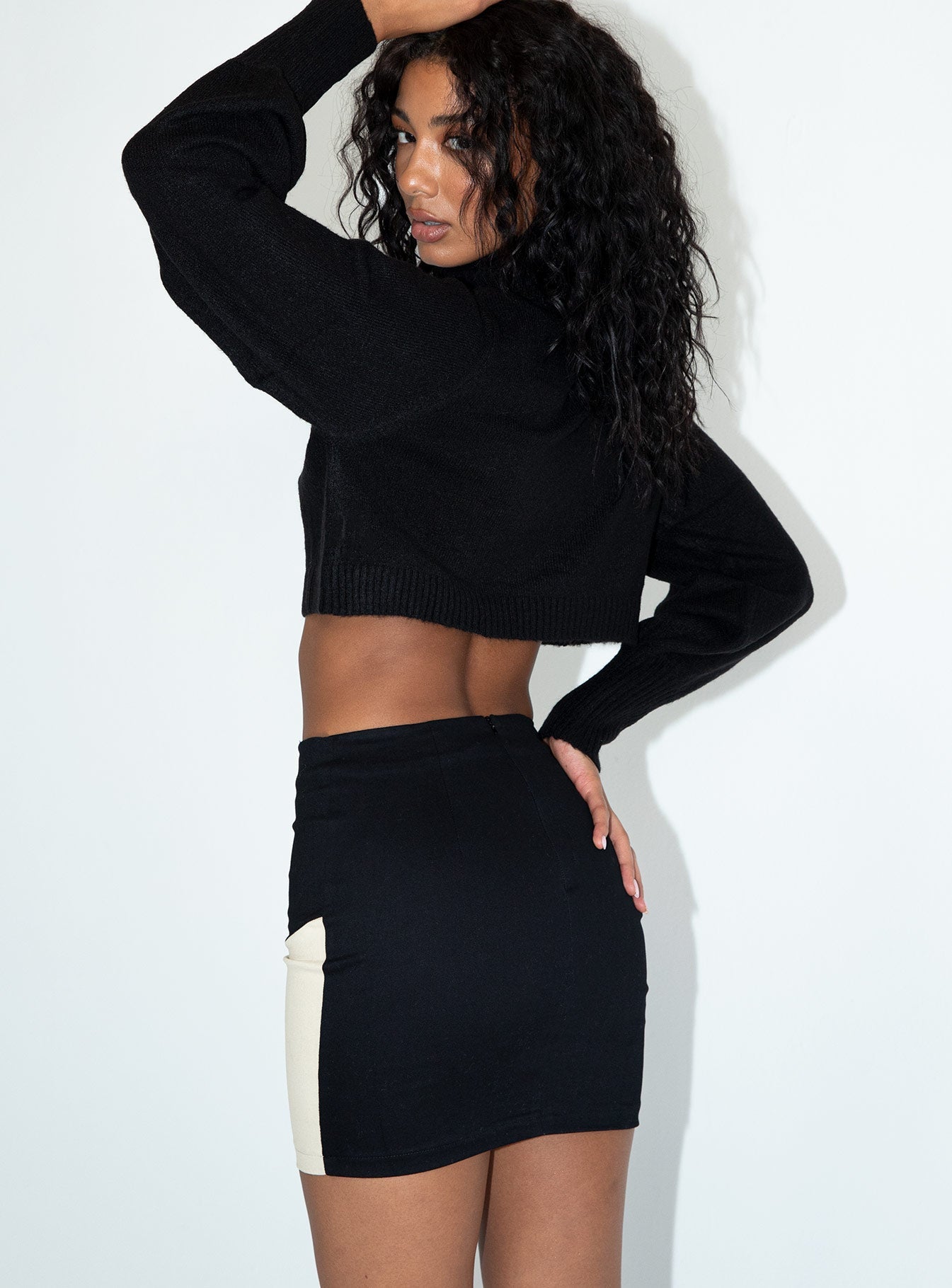 Celine Mini Skirt Beige / Black