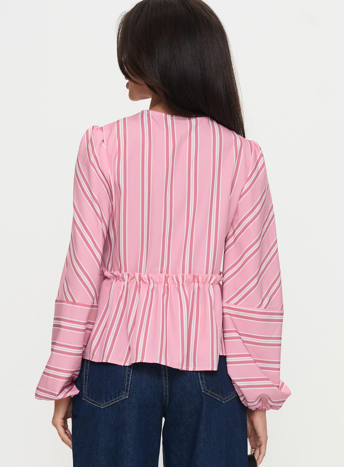 Cindylou Long Sleeve Top Pink Stripe